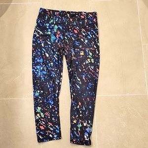 Fabletics Womens S Small Salar Capri paint splatter multico Leggings